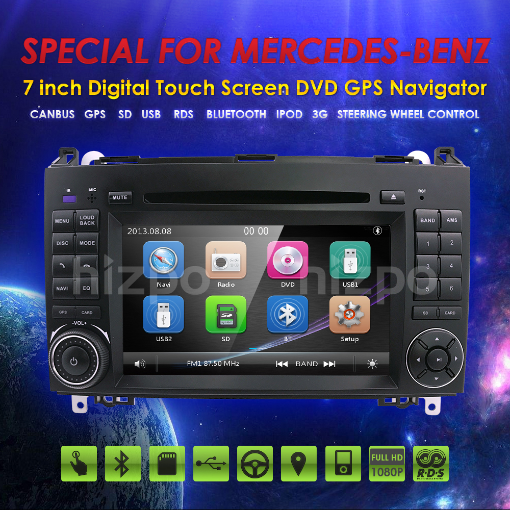 Mercedes B 2din radio GPS Navigacija