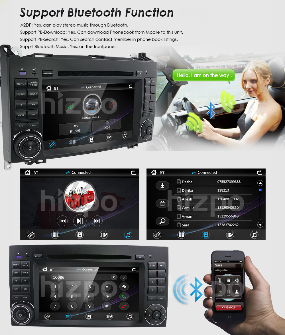 Mercedes B 2din radio GPS Navigacija