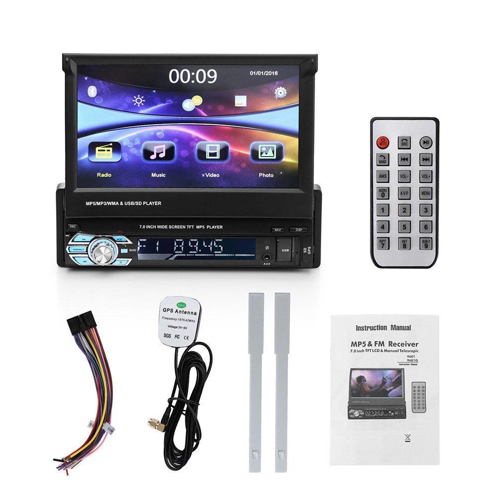 1din Radio GPS USB Bluetooth