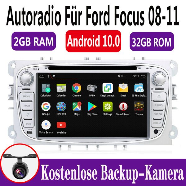 2din radio ANDROID FORD FOCUS Original GPS SREBRNI