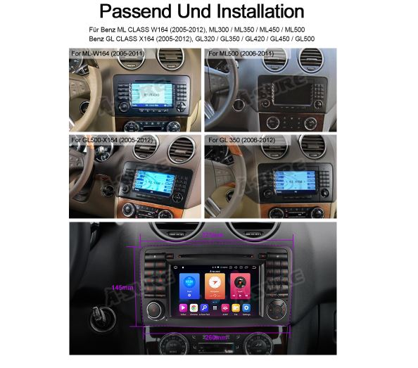 Original Android Mercedes ML Gl Navigacija GPS Multimedija