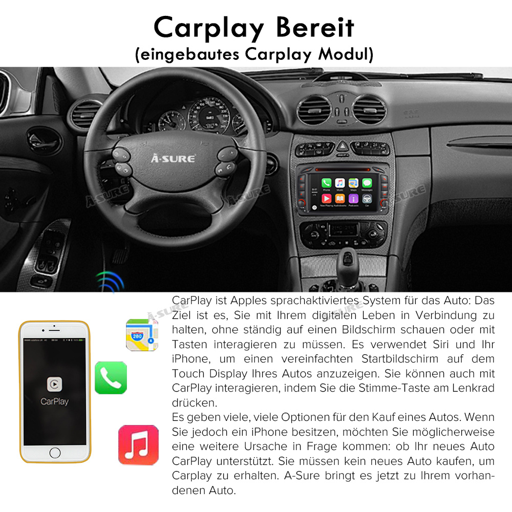 ORIGINAL ANDROID Mercedes CLK W209 W203 S203 C209 GPS WIFI NAVIGACIJA