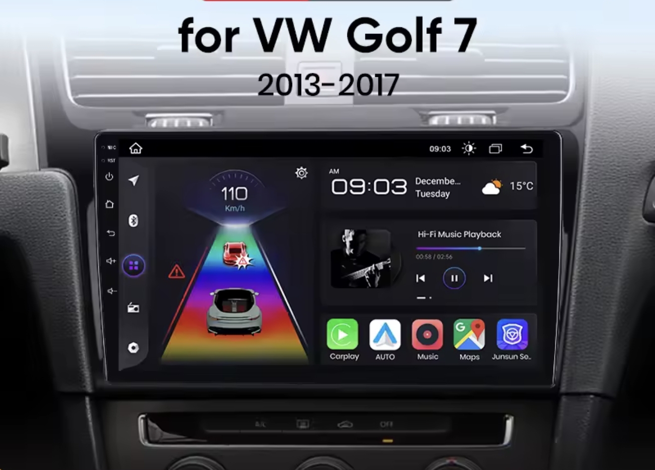 VW GOLF mk7 2013 2014 2015 2016 2017 original ANDROID MULTIMEDIJA