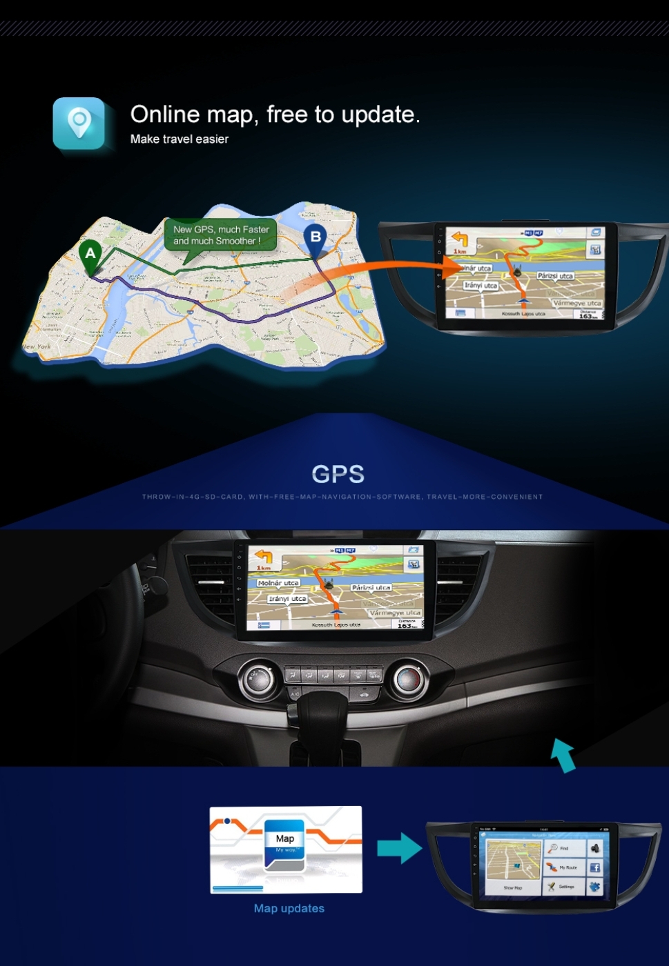 Original Android Multimedija Honda Crv 2012 - 2016