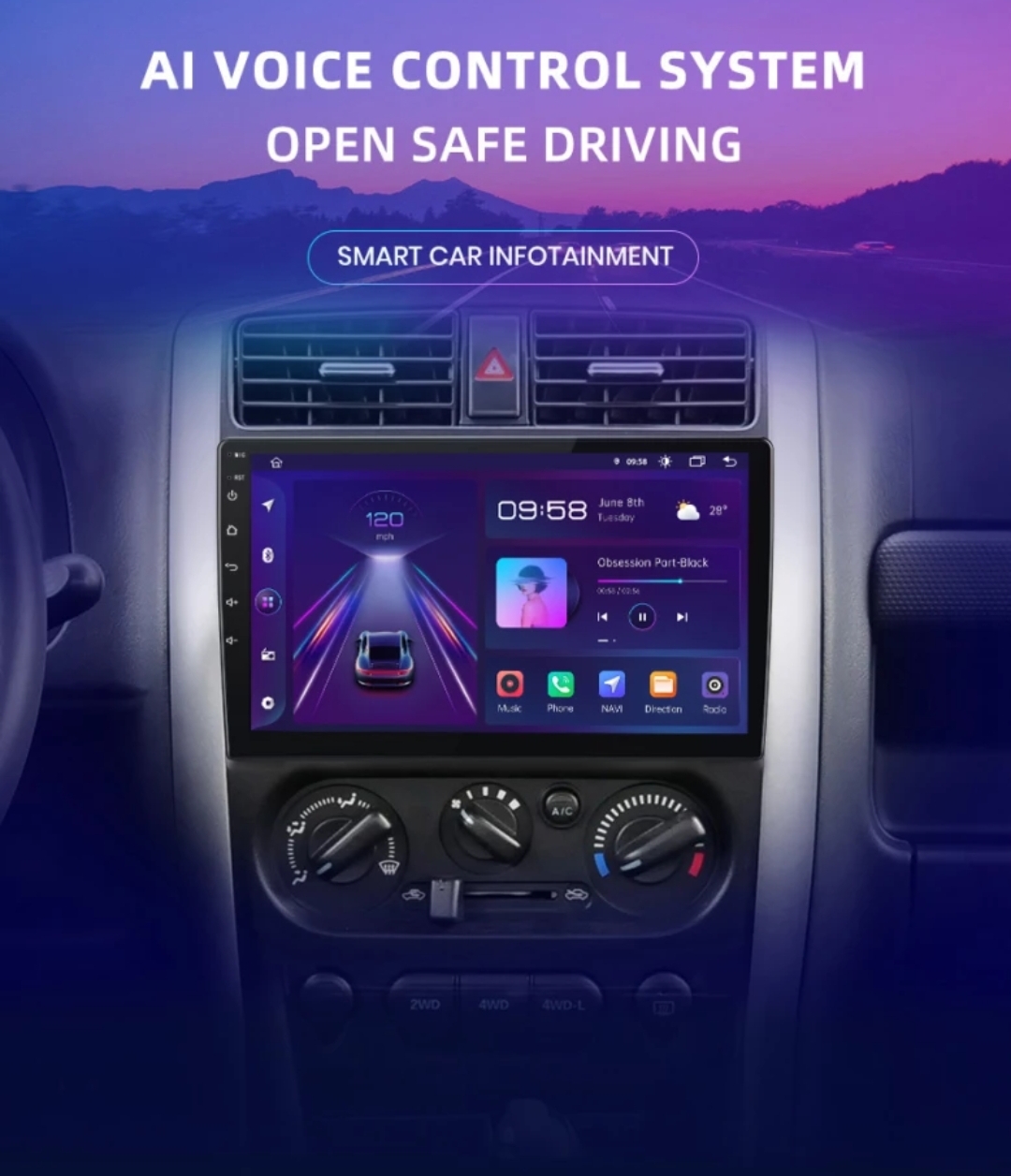 Suzuki Jimny 3 2005-2019 ORIGINAL MULTIMEDIJA ANDROID NAVIGACIJA WIFI