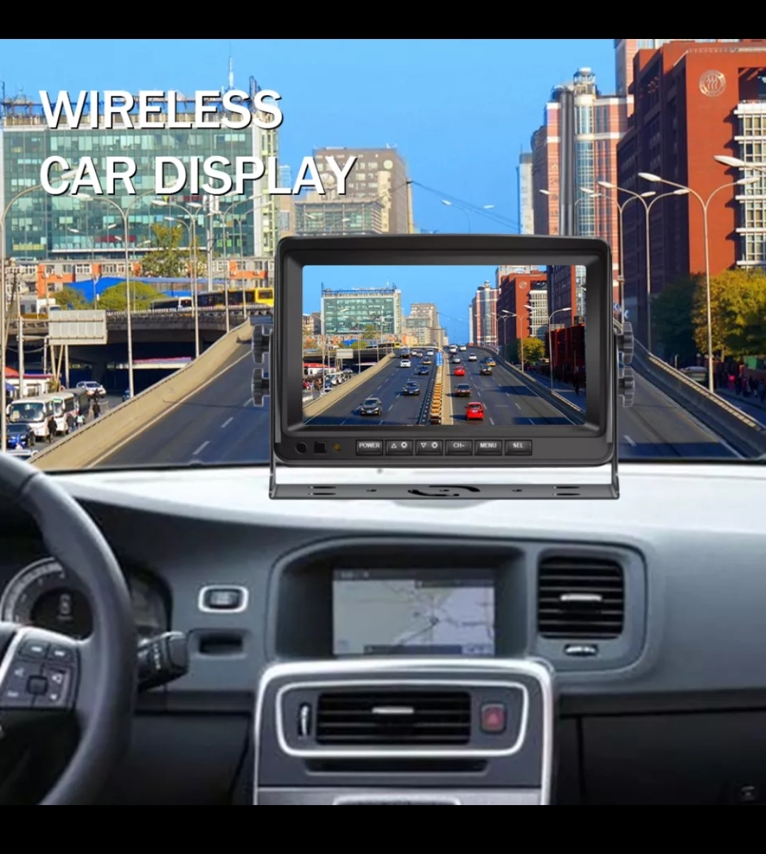 EKRAN MONITOR 7" +2 WiFi bežične KAMERE za kamion auto autobus traktor