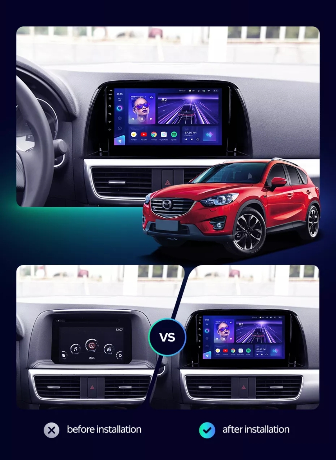 ORIGINAL ANDROID za MAZDU CX-5 2012-2015 multimedija Navigacija
