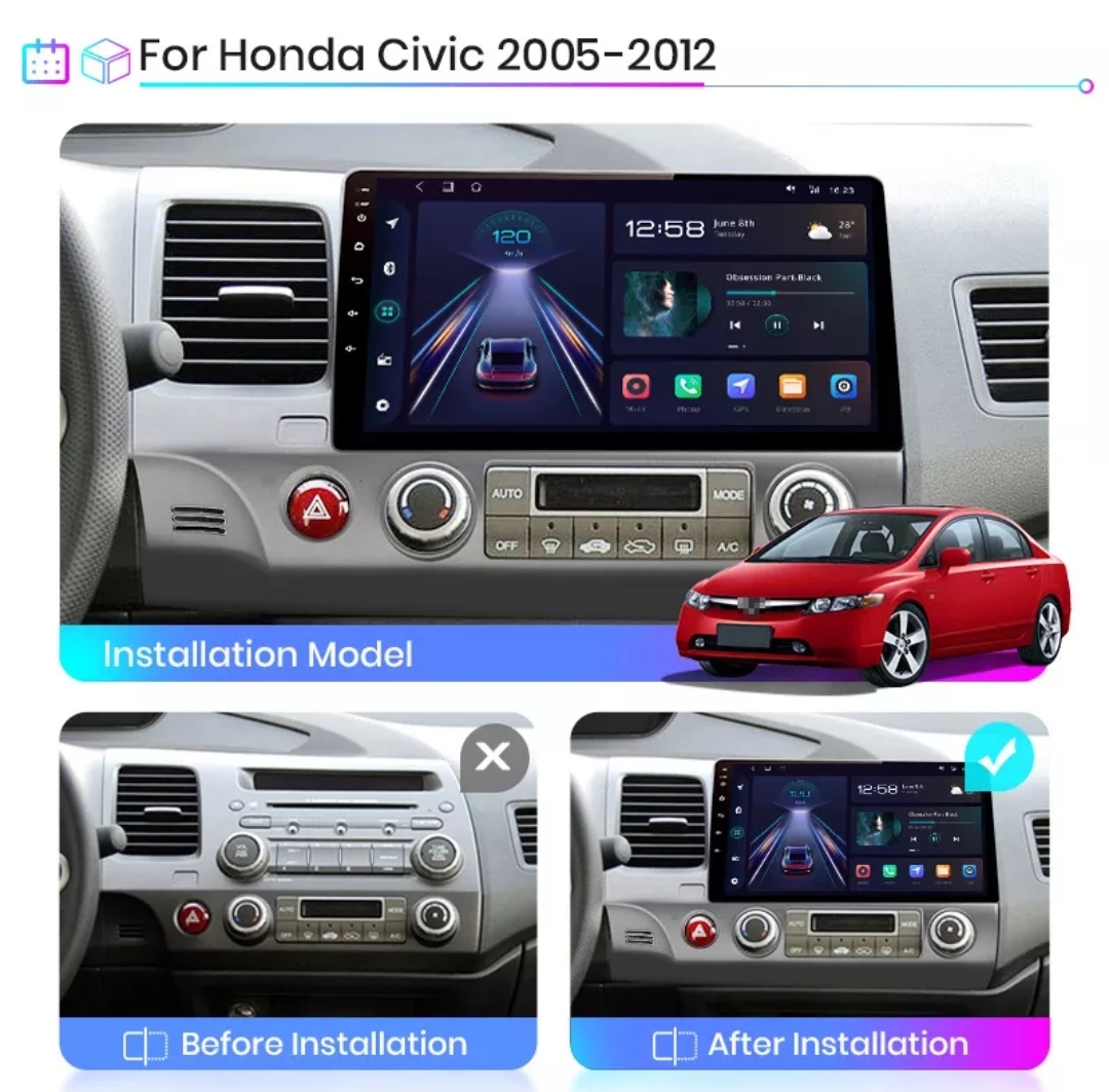 HONDA CIVIC 8 2005 - 2012 2DIN radio MULTIMEDIJA GPS KARTE EUROPE WIFI