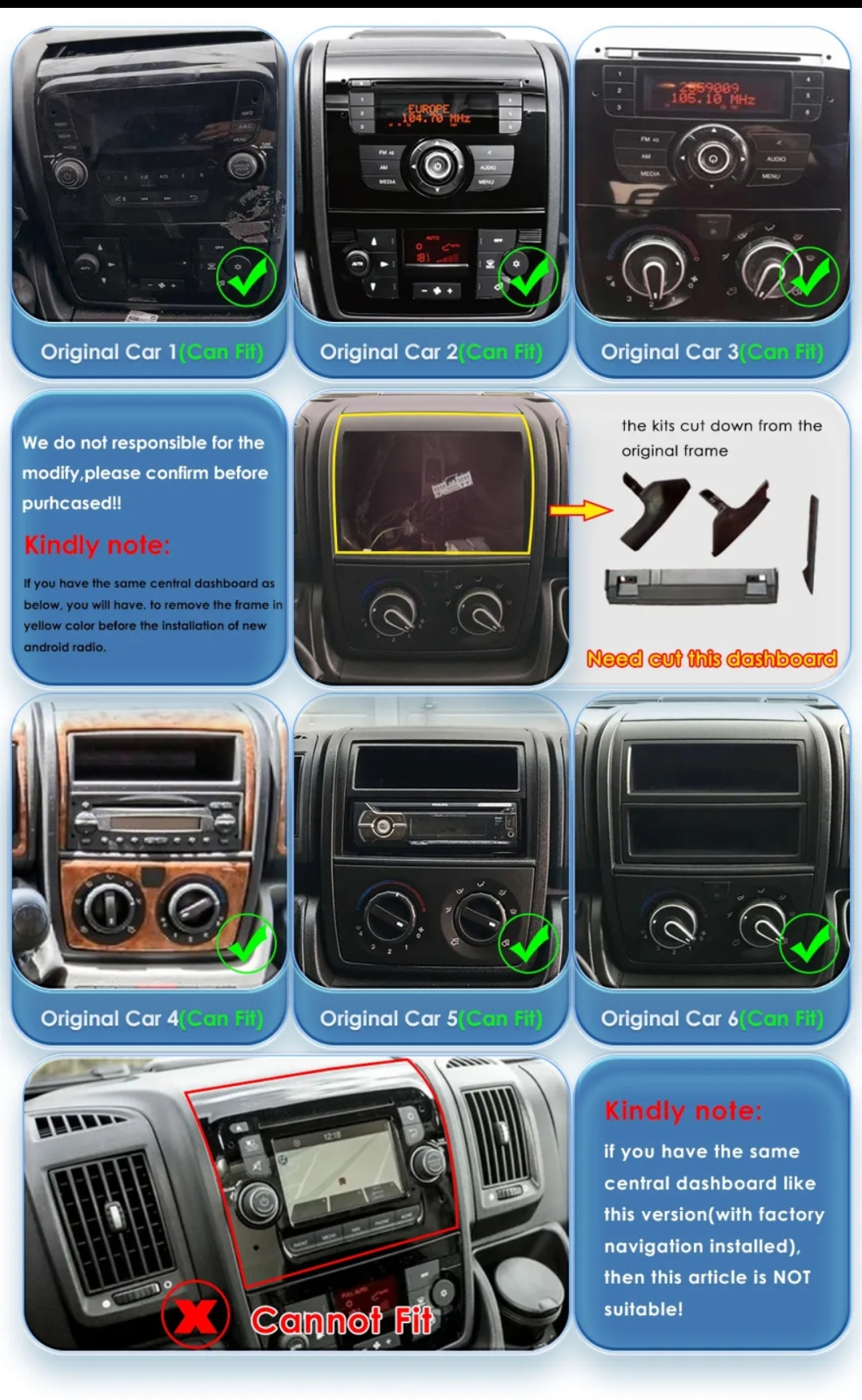 FIAT DUCATO 2008-2018 original multimedija 2din radio navigacija WIFI