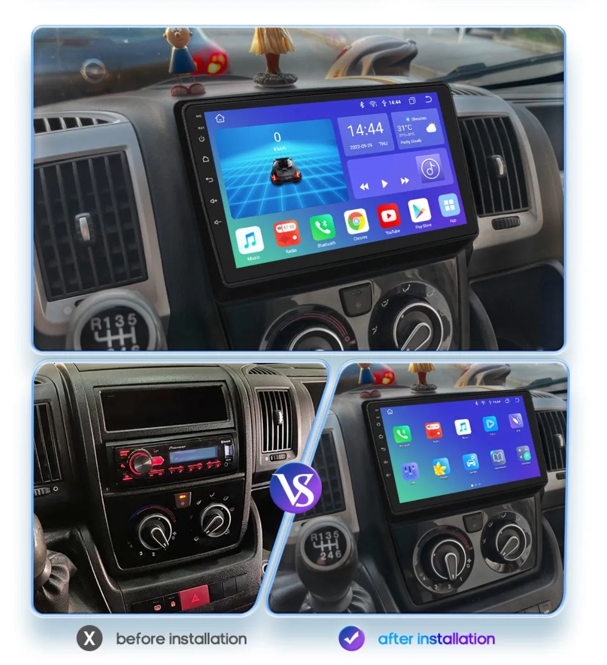FIAT DUCATO 2008-2018 original multimedija 2din radio navigacija WIFI