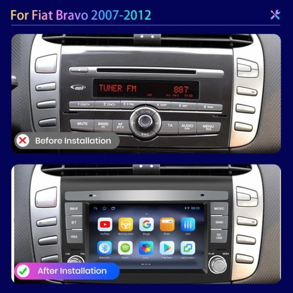Original radio za FIAT BRAVO 2007-2014 MULTIMEDIJA ANDROID PARKING