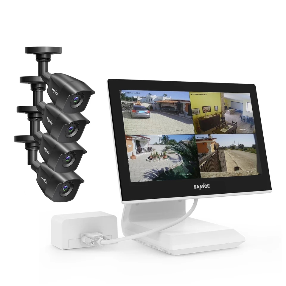 VIDEONADZOR 4 KAMERE + EKRAN MONITOR CCTV Profesionalni sigurnosni