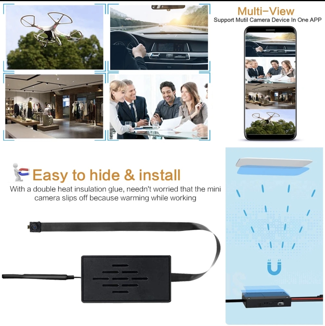NAJMANJA MINI WIFI SKRIVENA KAMERA IP