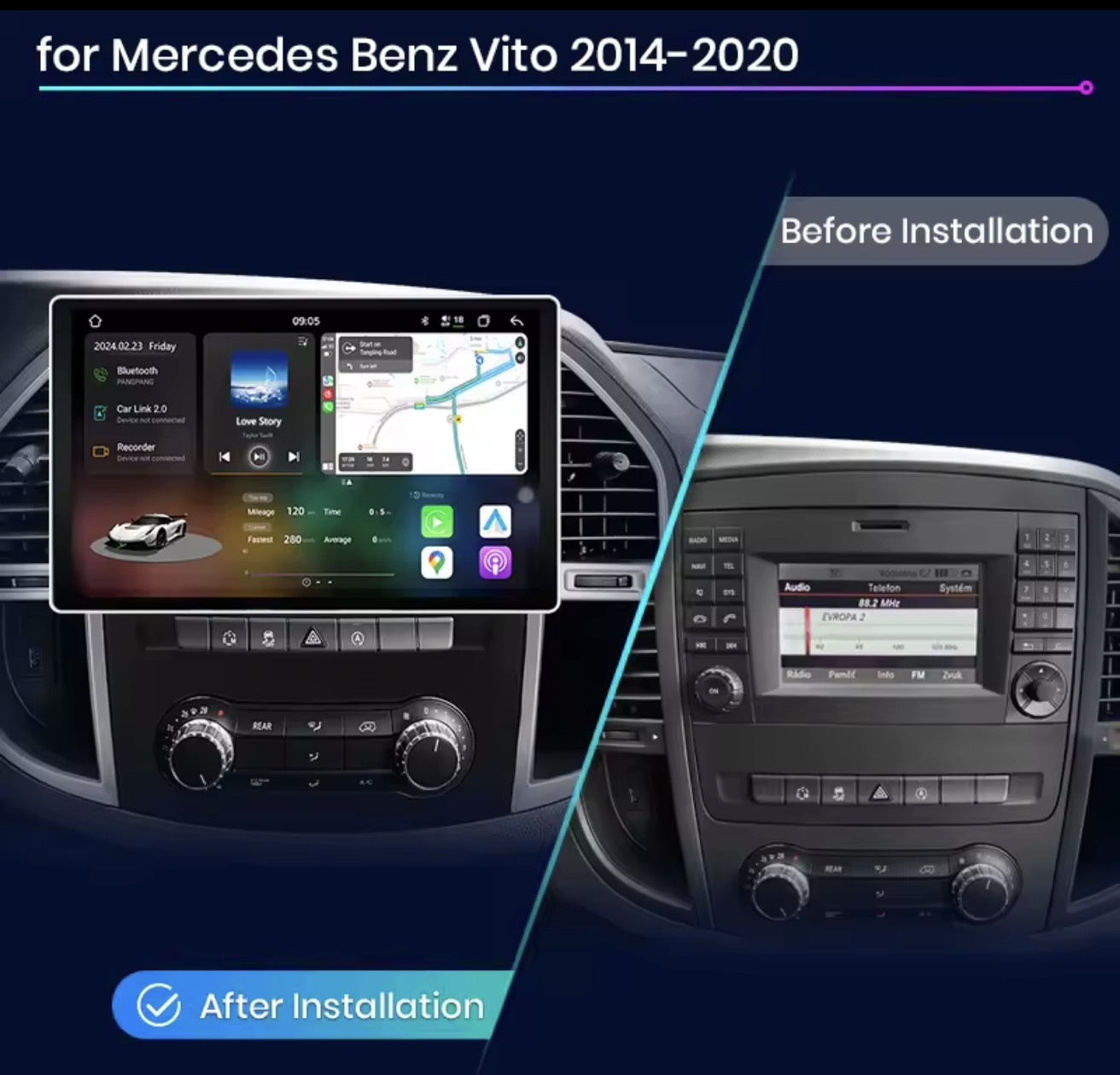 Mercedes Vito W447 originalna NAVIGACIJA ANDROID MULTIMEDIJA