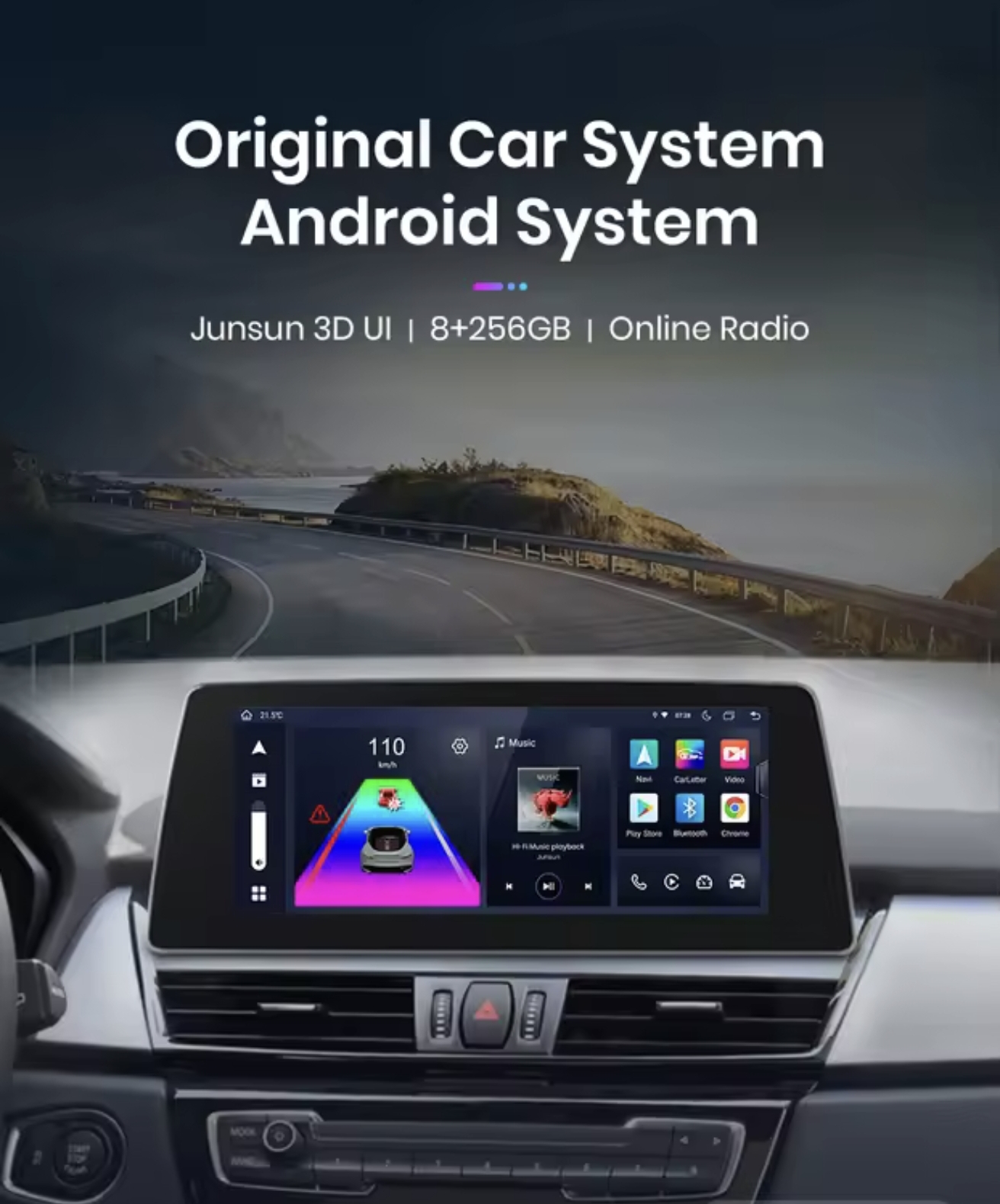 BMW F45 F46 F87 2013-2021 ORIGINAL MULTIMEDIJA NAVIGACIJA ANDROID 2din