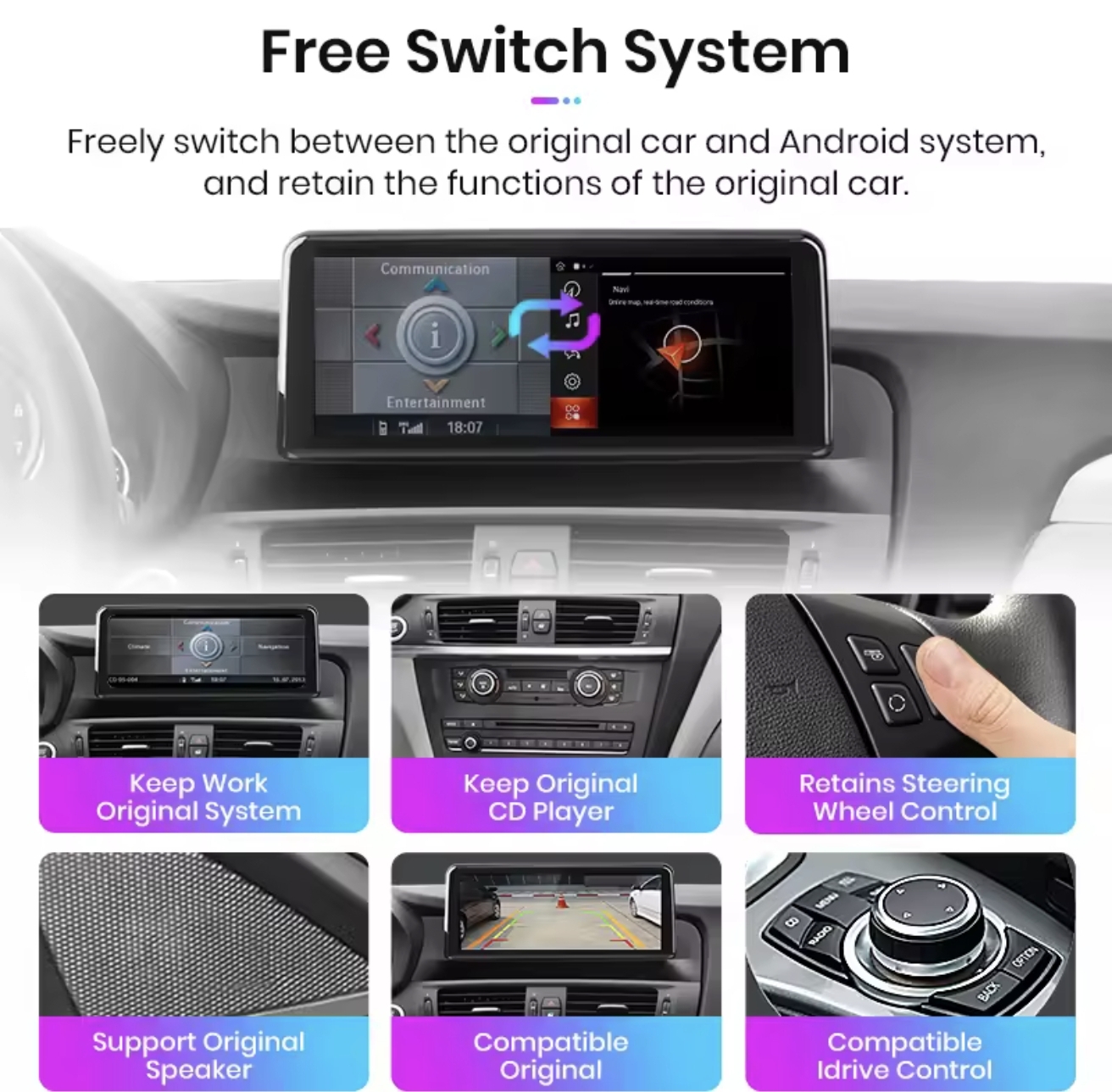 Original multimedija za BMW X3 F25 X4 F26 ANDROID CARPLAY EKRAN