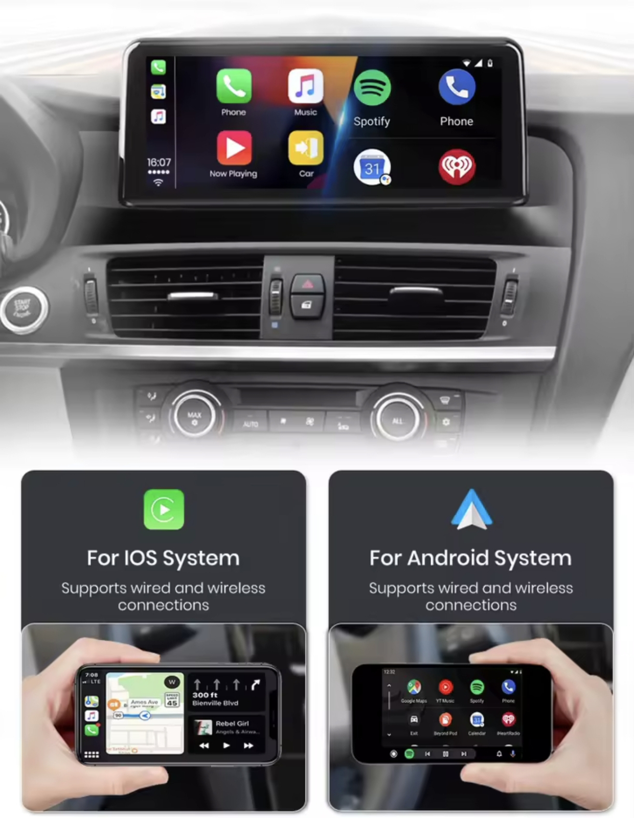 Original multimedija za BMW X3 F25 X4 F26 ANDROID CARPLAY EKRAN
