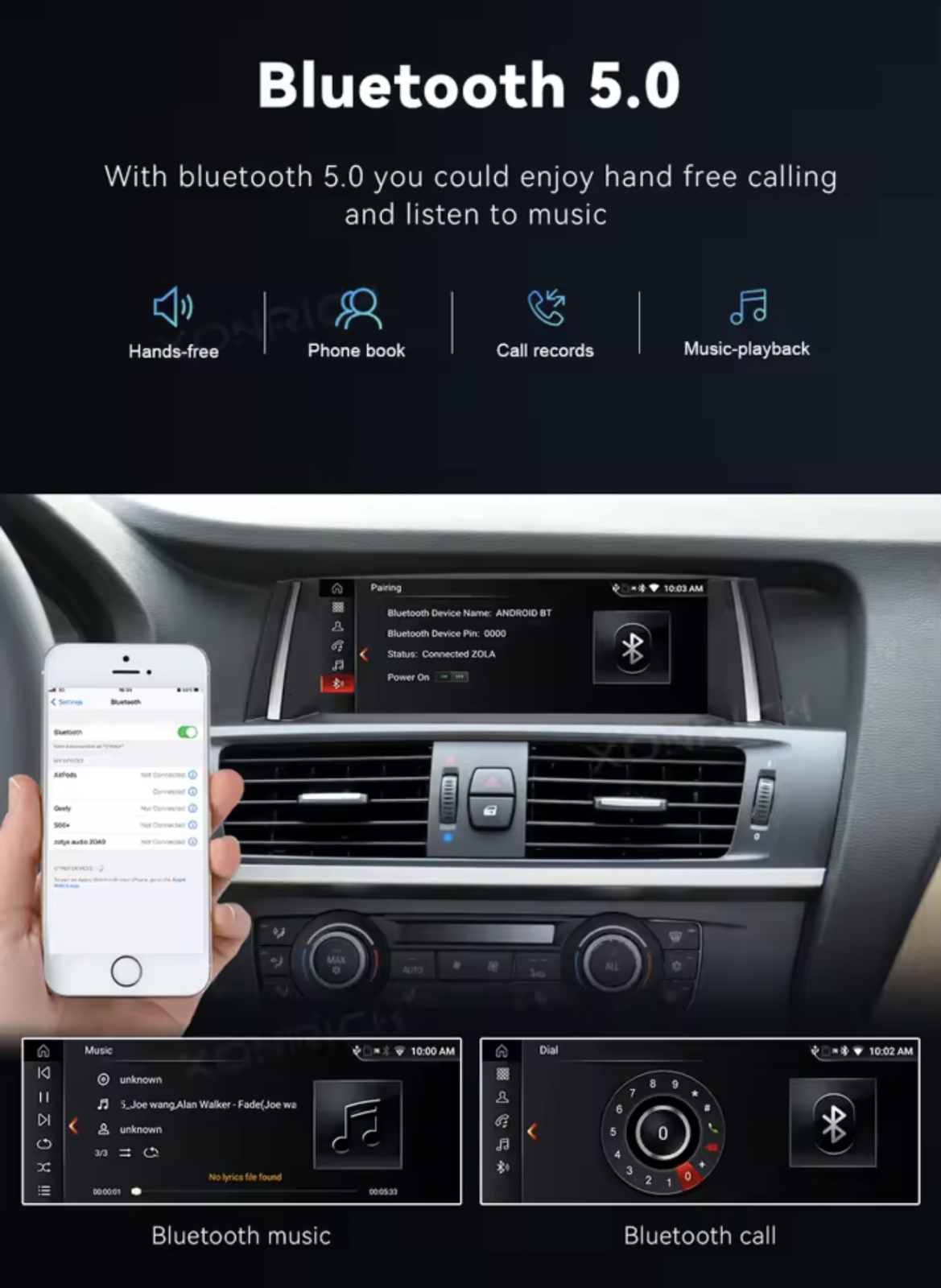 Original multimedija za BMW X3 F25 X4 F26 ANDROID CARPLAY EKRAN