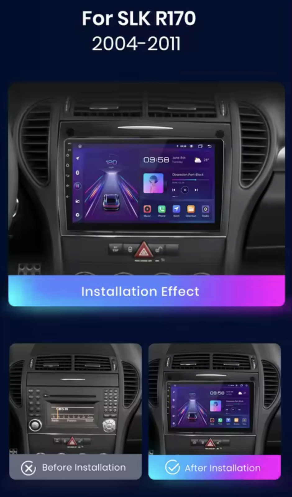 MERCEDES R171 SLK original ANDROID MULTIMEDIJA NAVIGACIJA CarPlay WIFI