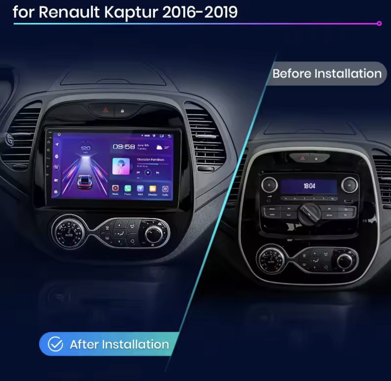 Renault Kaptur original multimedija 2din radio android CARPLAY GPS