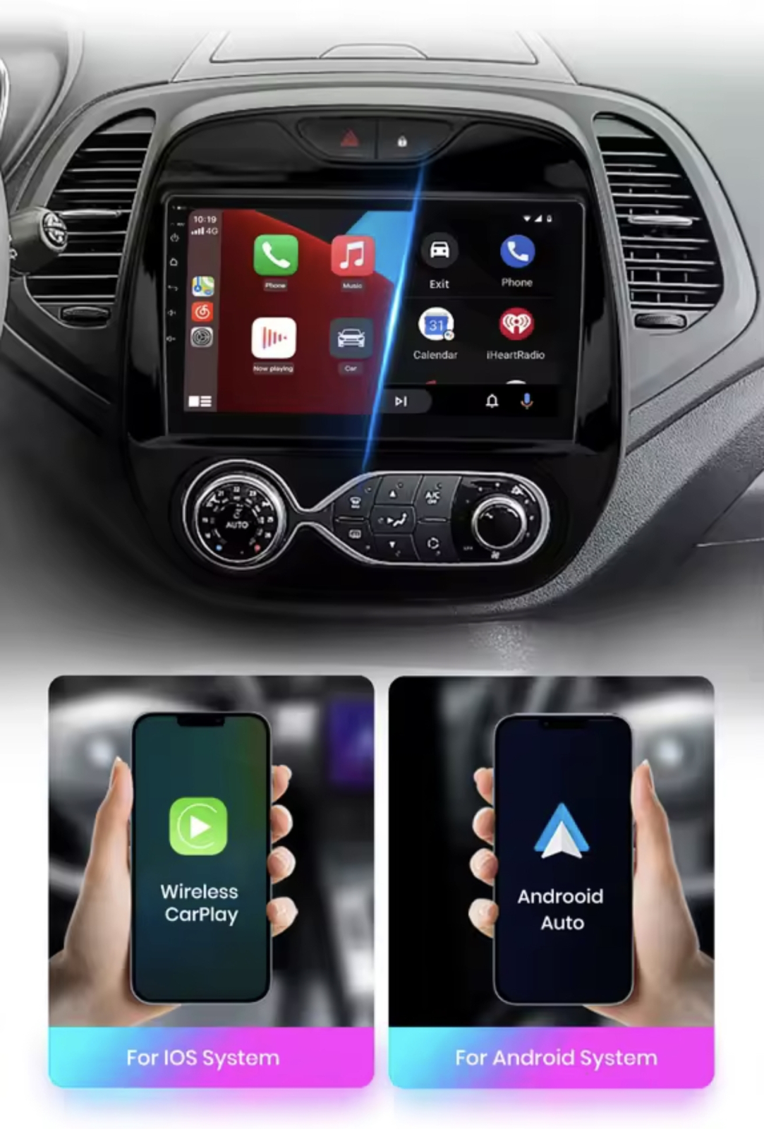 Renault Kaptur original multimedija 2din radio android CARPLAY GPS