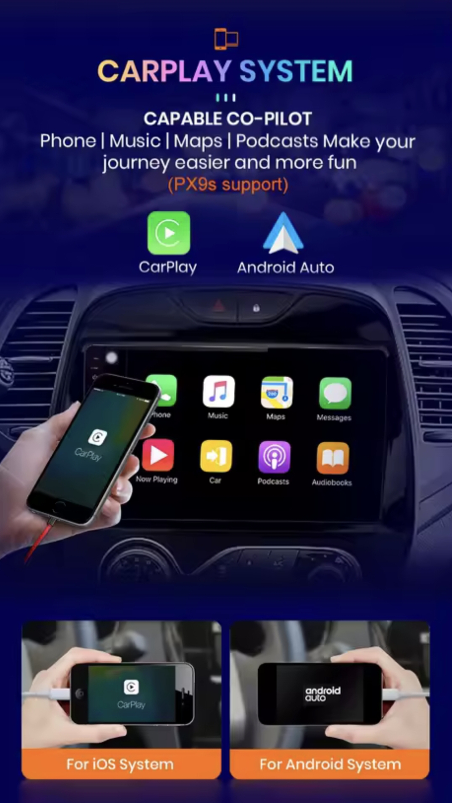 Renault Kaptur original multimedija 2din radio android CARPLAY GPS