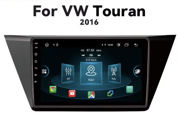 Original multimedija VW TOURAN 2016 navigacia 2din radio ekran android