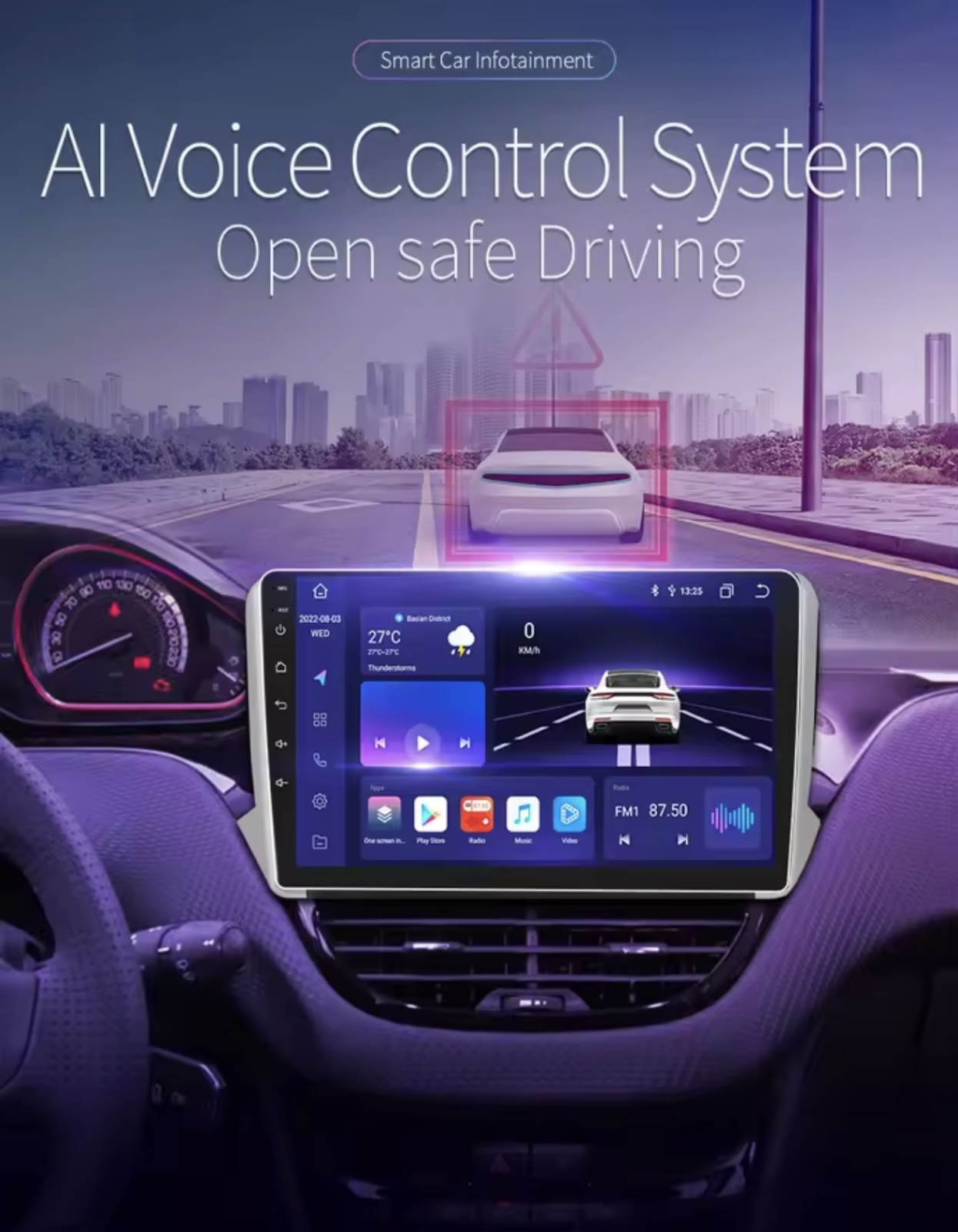 PEUGEOT 2008 208 2011-2018 MULTIMEDIJA ANDROID NAVIGACIJA EKRAN