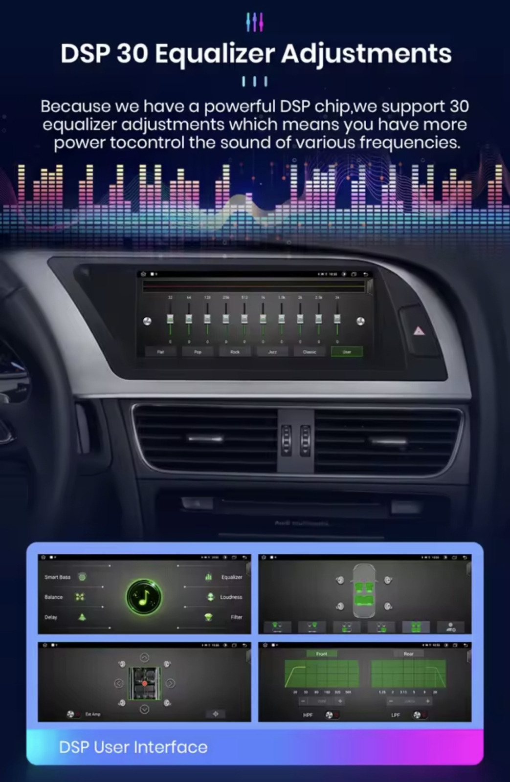 AUDI A4 A5 Q5 B8 CarPlay original ANDROID EKRAN 2DIN MULTIMEDIJA