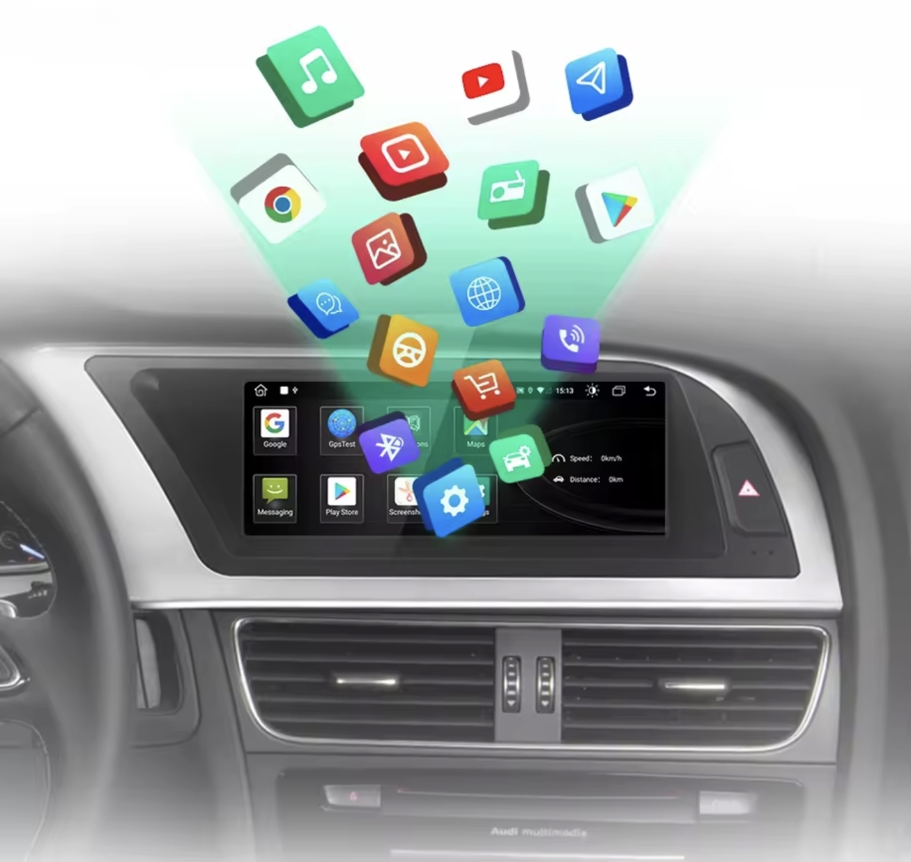 AUDI A4 A5 Q5 B8 CarPlay original ANDROID EKRAN 2DIN MULTIMEDIJA
