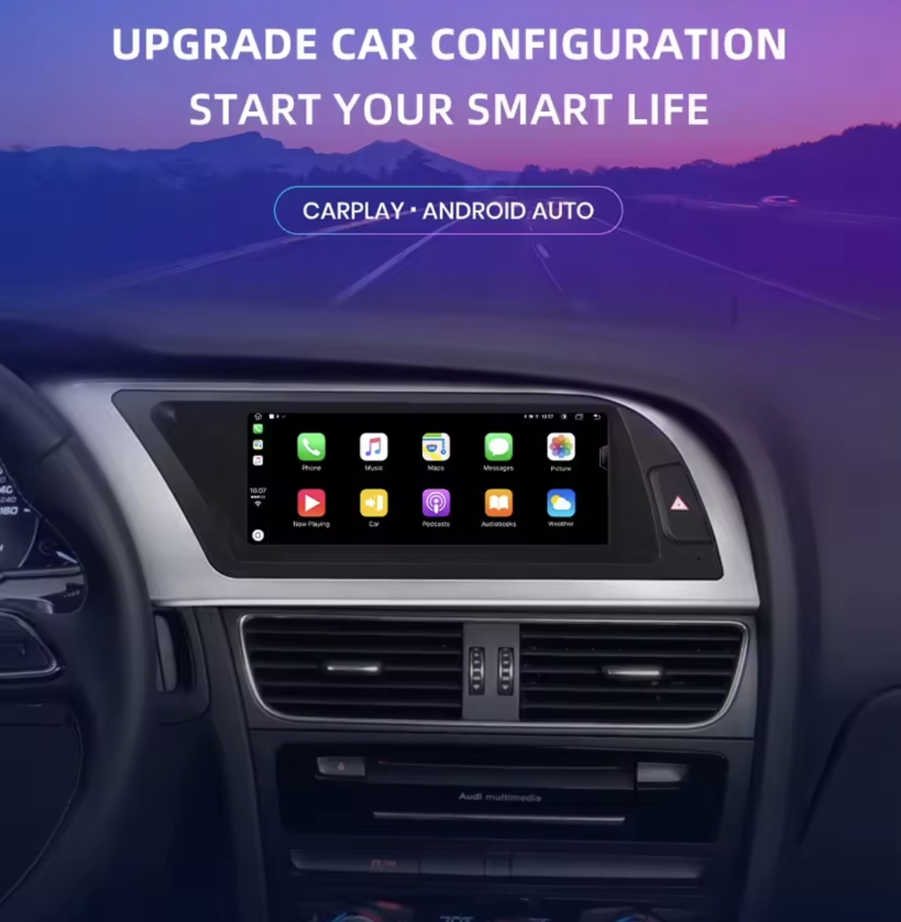 AUDI A4 A5 Q5 B8 CarPlay original ANDROID EKRAN 2DIN MULTIMEDIJA