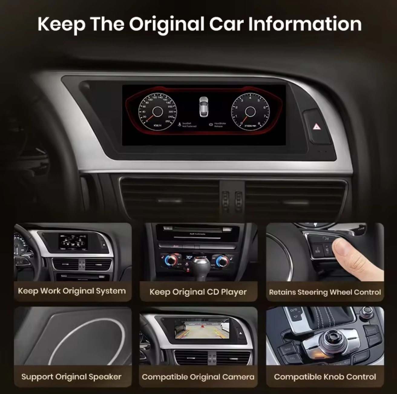 AUDI A4 A5 Q5 B8 CarPlay original ANDROID EKRAN 2DIN MULTIMEDIJA