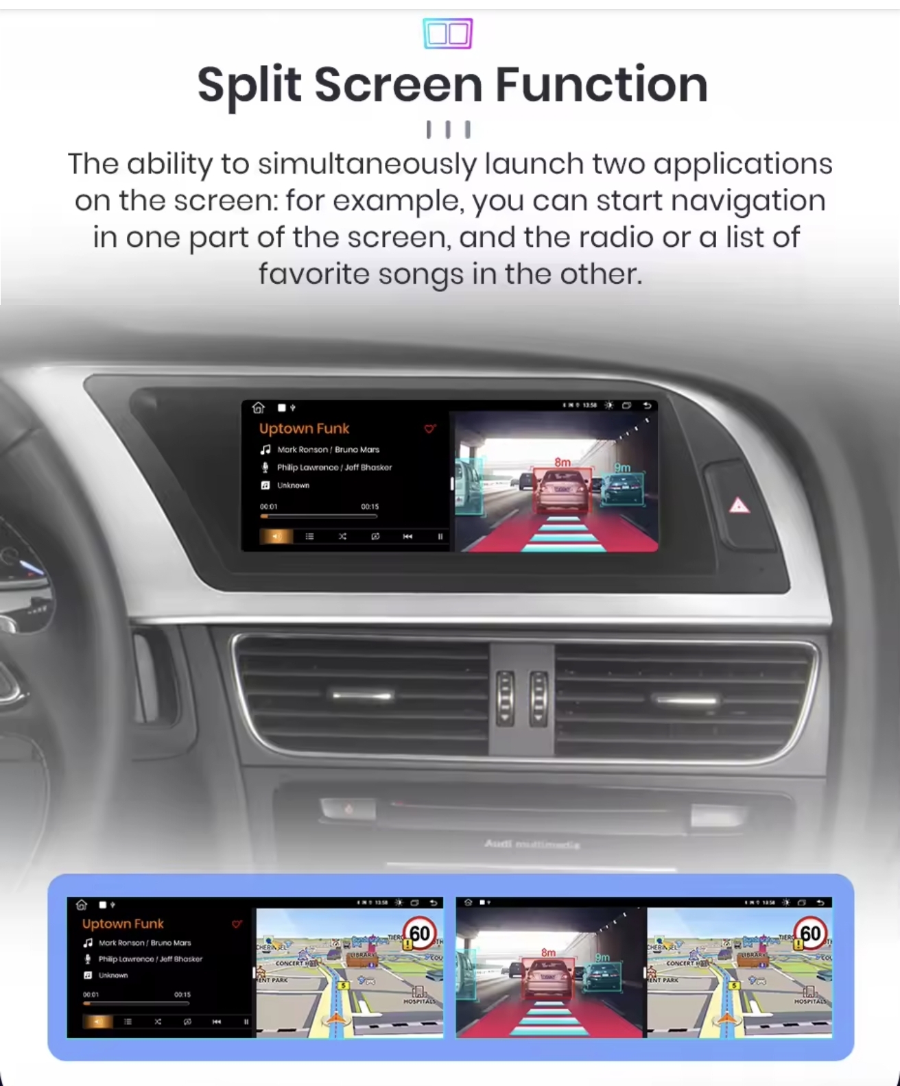 AUDI A4 A5 Q5 B8 CarPlay original ANDROID EKRAN 2DIN MULTIMEDIJA