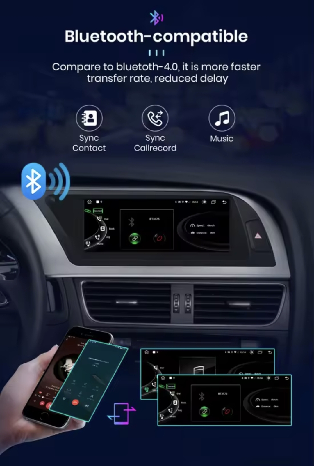 AUDI A4 A5 Q5 B8 CarPlay original ANDROID EKRAN 2DIN MULTIMEDIJA