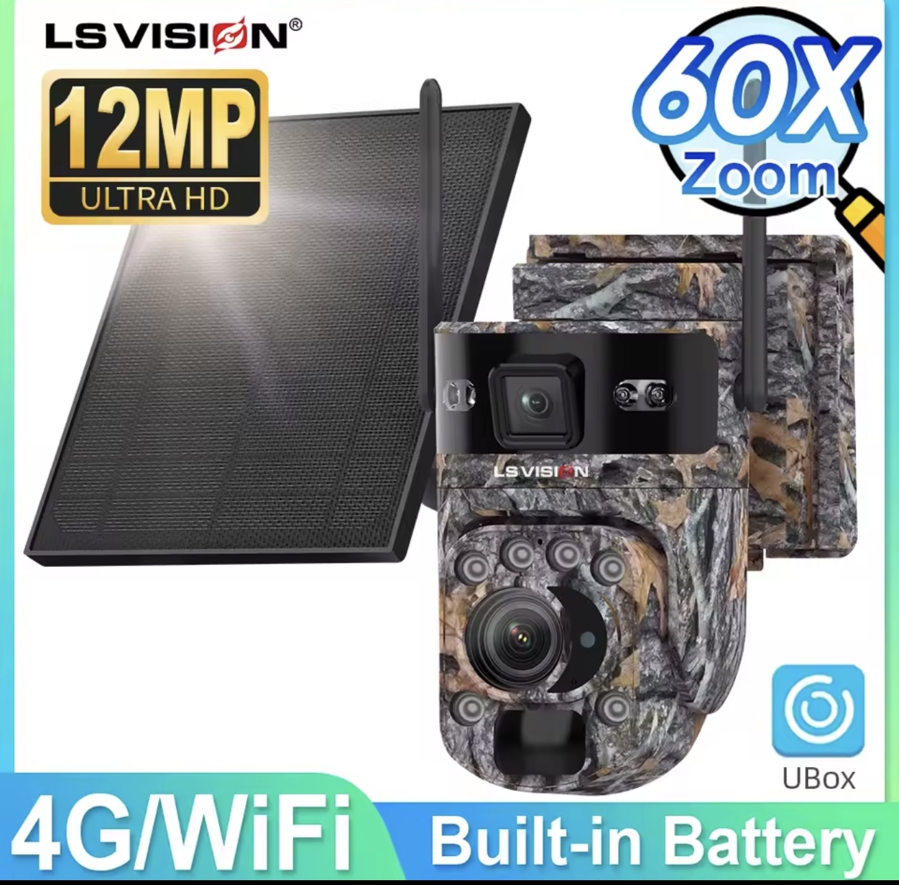 SOLARNI Videonadzor WIFI SIM 4G KAMERA LOVAČKA nocno s snimanje senzor