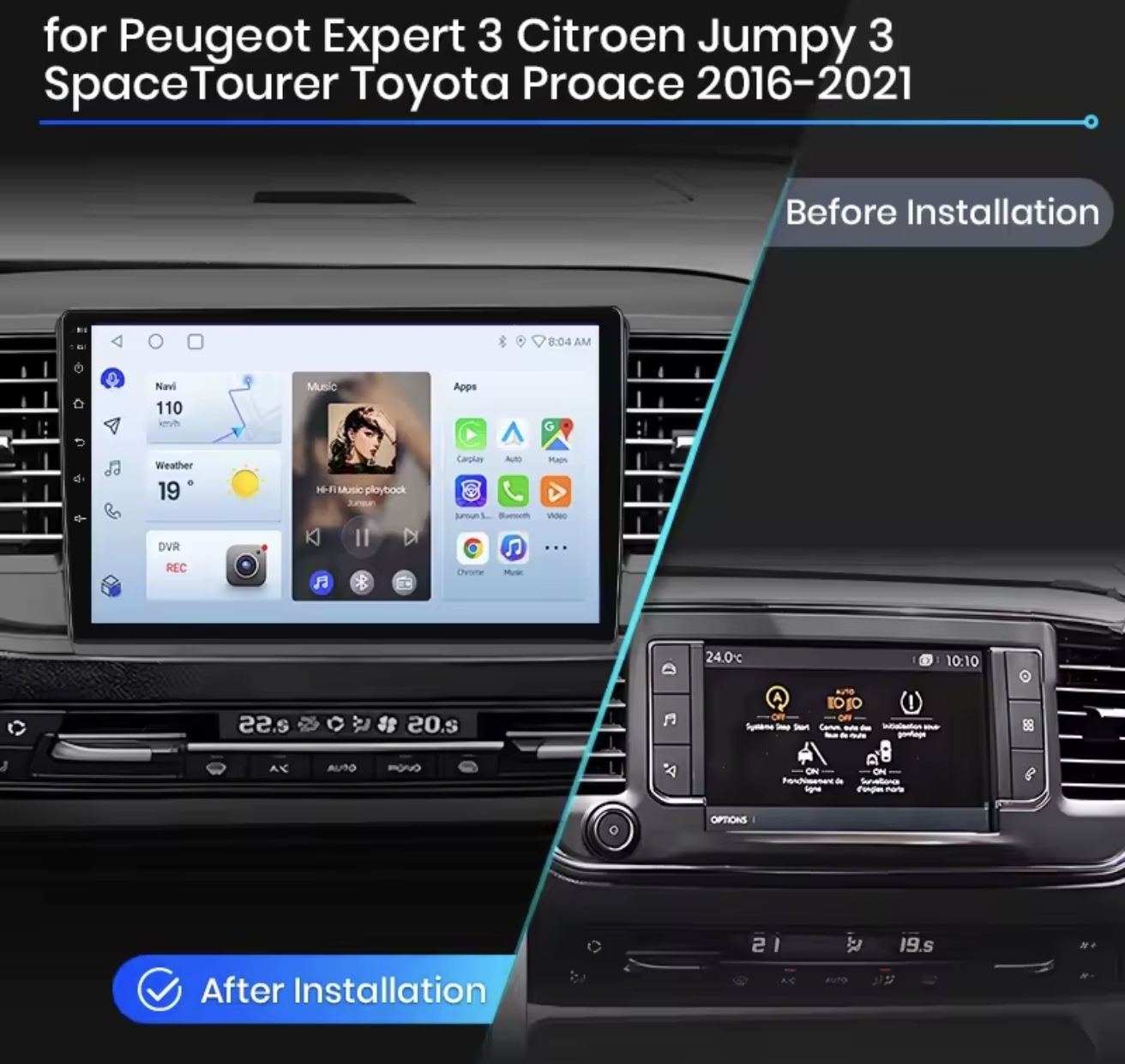 Citroen Jumpy 3 2016-2021 ORIGINAL MULTIMEDIJA ANDROID CARPLAY