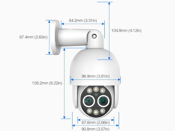 4CH PROFESIONALNI VIDEONADZOR POE snimač PTZ OKRETLJIVE KAMERE 8MP