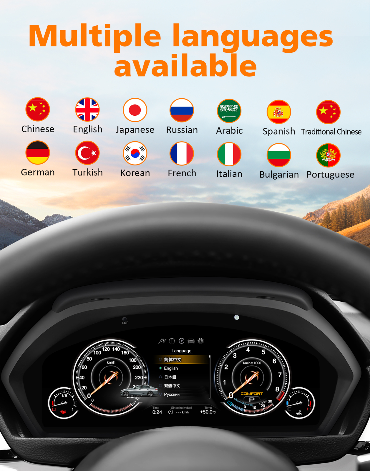 12,3" DIGITALNA LCD INSTRUMENT PLOČA CARPLAY LCD BMW F30 F31 F32 F33