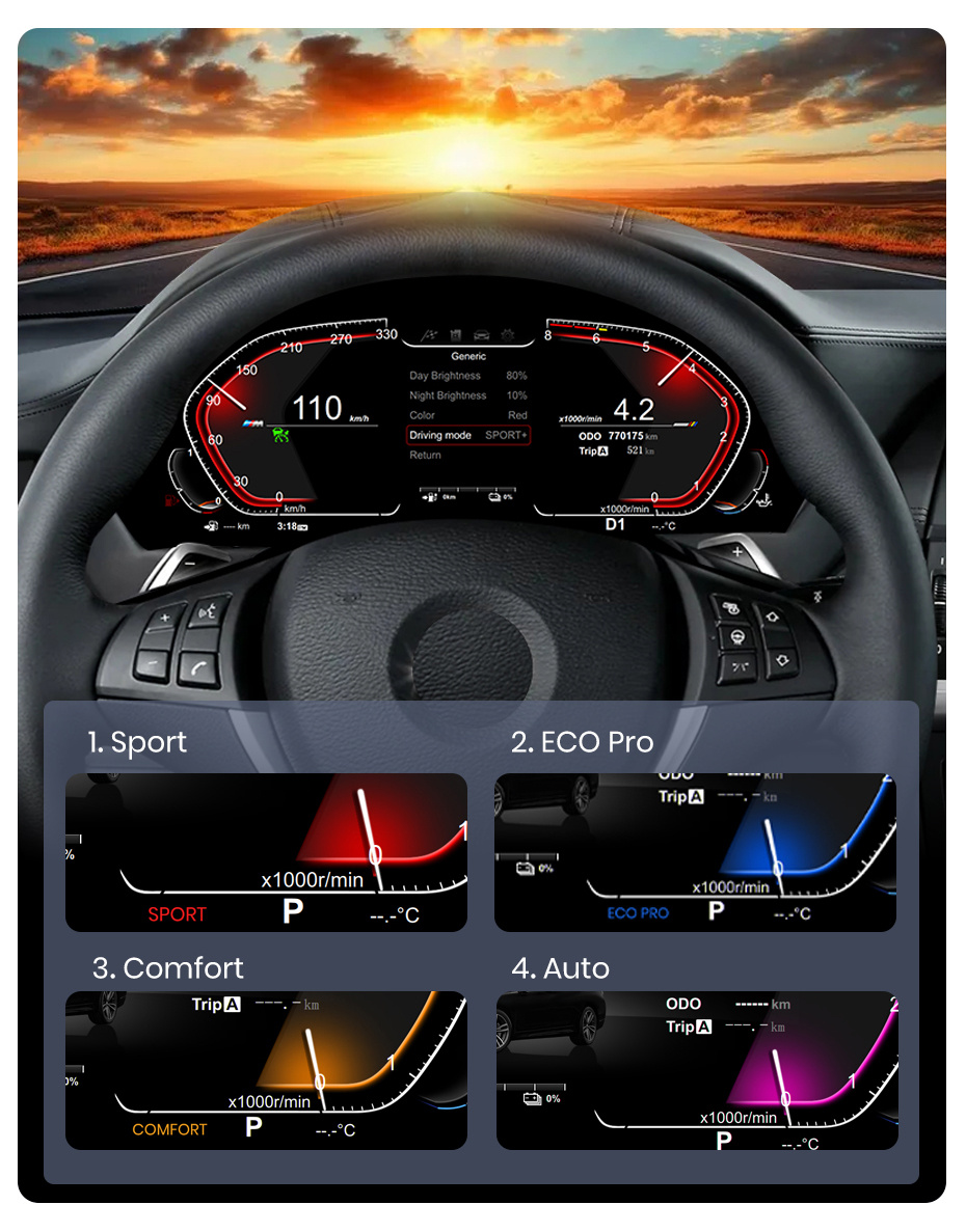 12,3" CarPlay Android AUTO BMW E70 E71 X5 X6 EKRAN digitalna ploča GPS