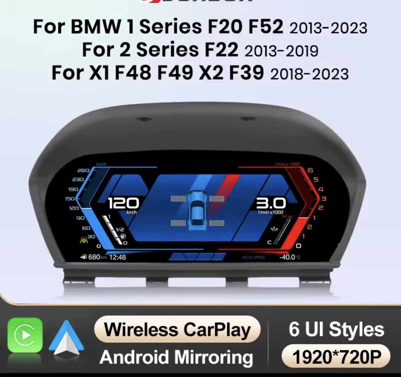 BMW F20 F22 X1 X2 originalna digitalna instrument ploča LCD 12,3" WIFI