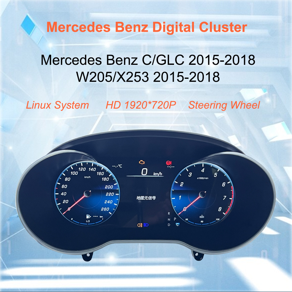 Mercedes C / GLC W205 / X254 2015-2018 DIGITALNI LCD cluster CarPlay