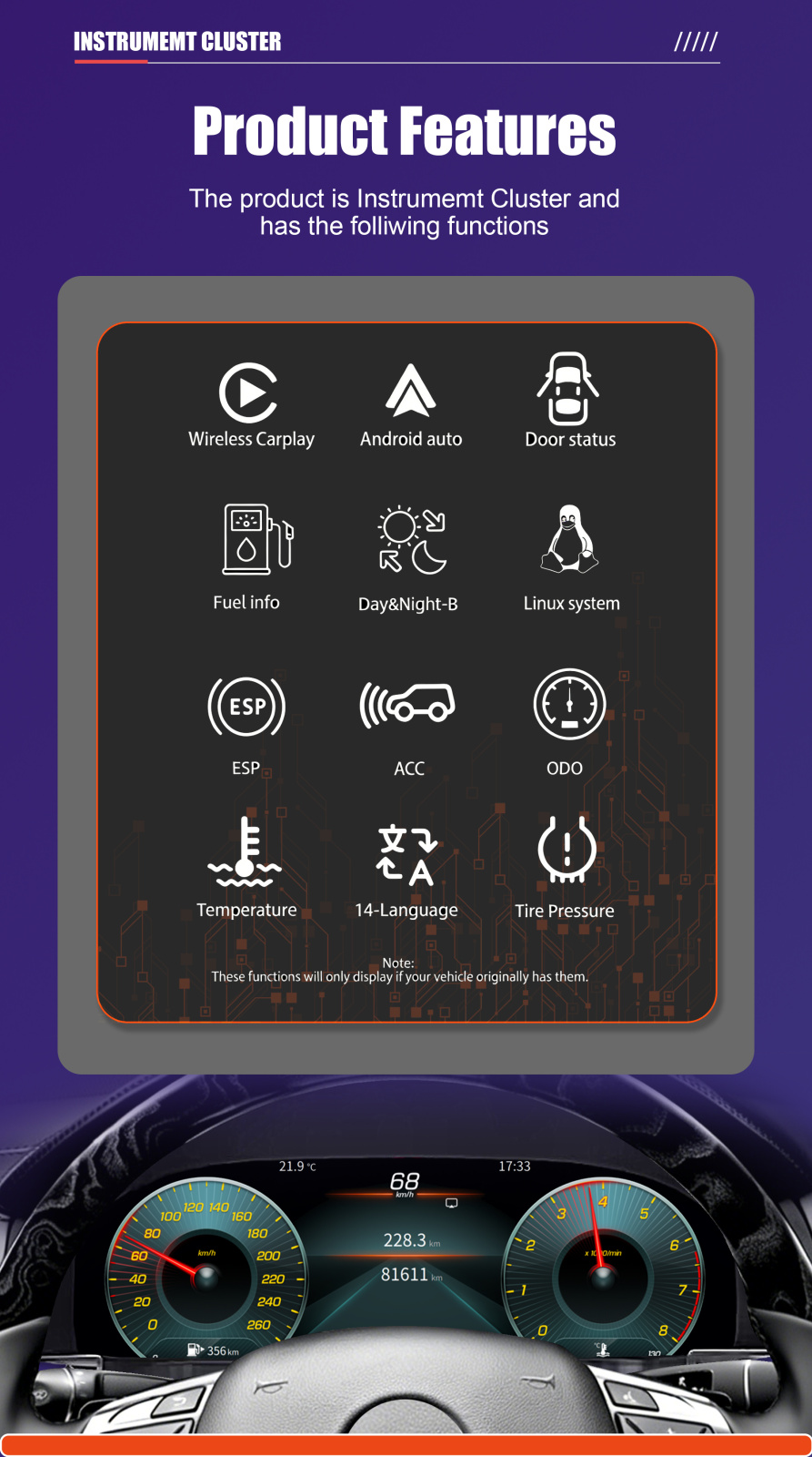 MERCEDES W212 S212 original CARPLAY LCD digitalna instrument tabla GPS
